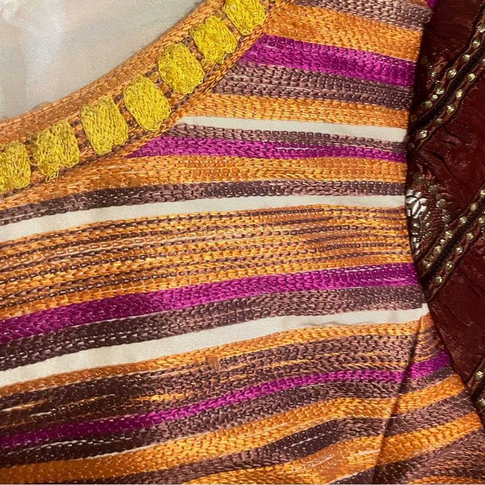 Oscar de la Renta Orange and Yellow Embroidered Garment - Picture 6 of 12
